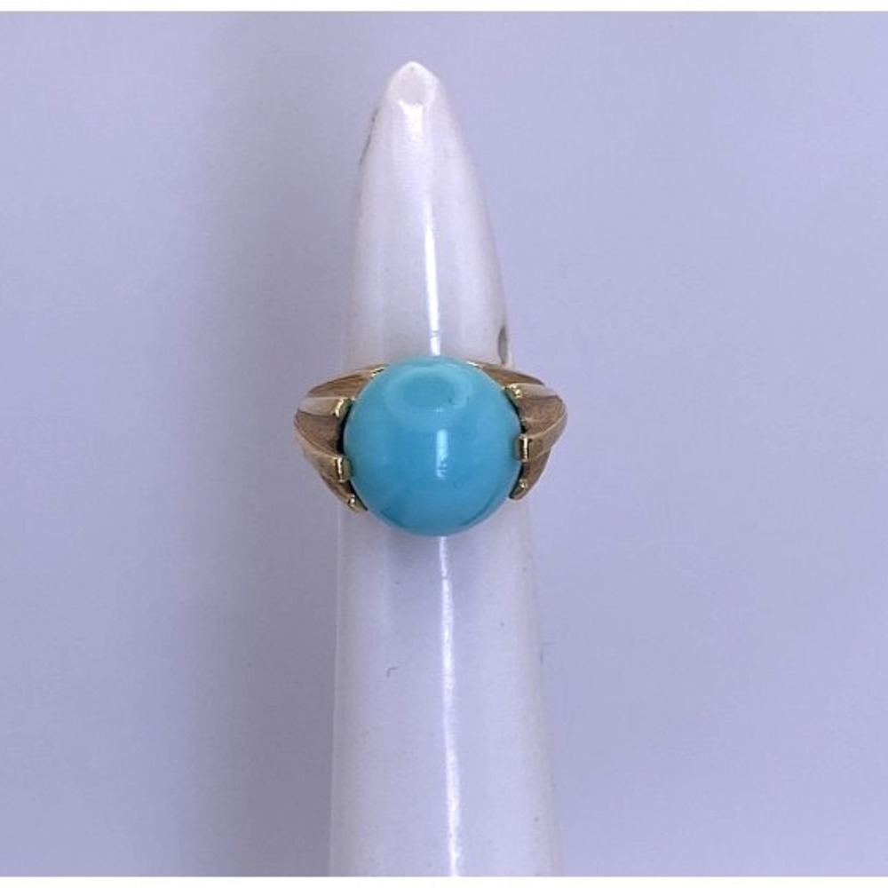 Vintage Avon Color Fling Blue Bead Ring